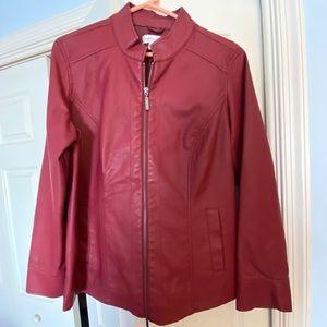 C&B Burgundy faux leather jacket